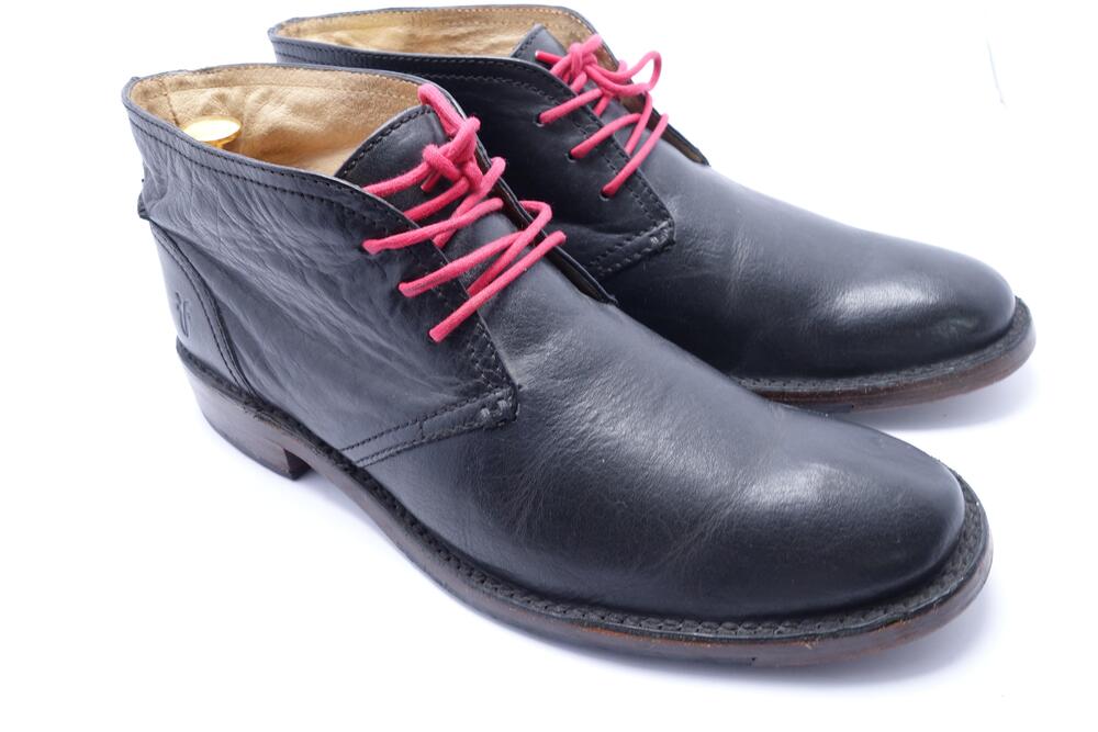 Frye Chukka Boots Mens Size 10 D Black Leather Lace Up Ankle Casual 4003